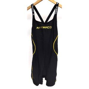 Attaaco UPF50 Black Cycling Bib With Built In Bra Size Medium